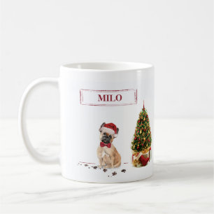 French Bulldog Funny Christmas Dog with Tree Coffee Mug
