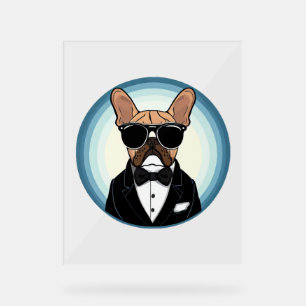French Bulldog Funny Cute Art Acrylic Sign