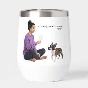 French Bulldog Funny Wine Friend