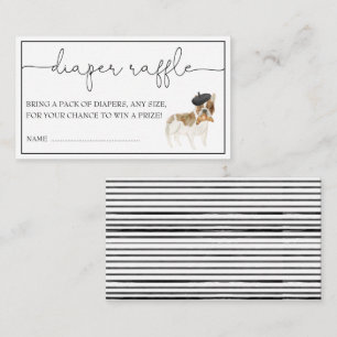 French Bulldog Gender Neutral Diaper Raffle Enclosure Card