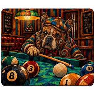 French Bulldog, Geometric Mosaic Mouse Mat