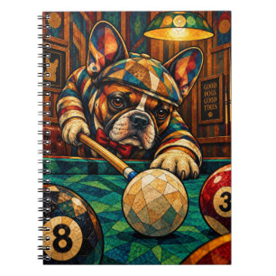 French Bulldog, Geometric Mosaic Notebook