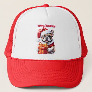 French Bulldog Geschenk mit Schleife Christmas  Trucker Hat