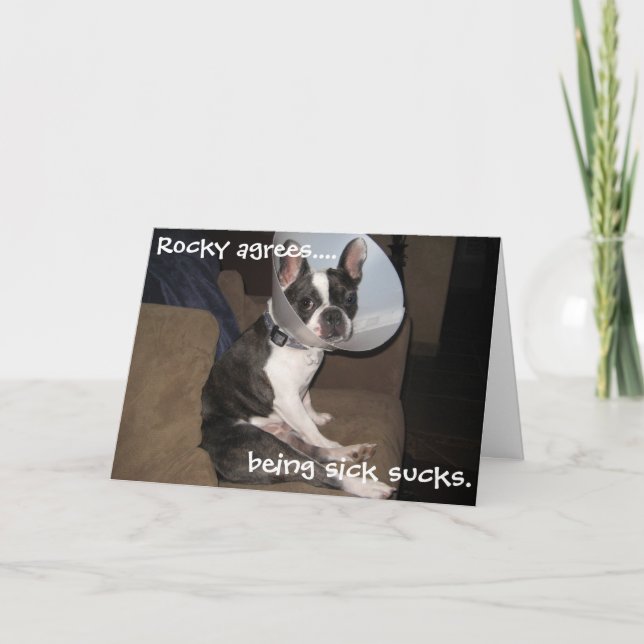 French Bulldog Get Well Soon Card (Front)