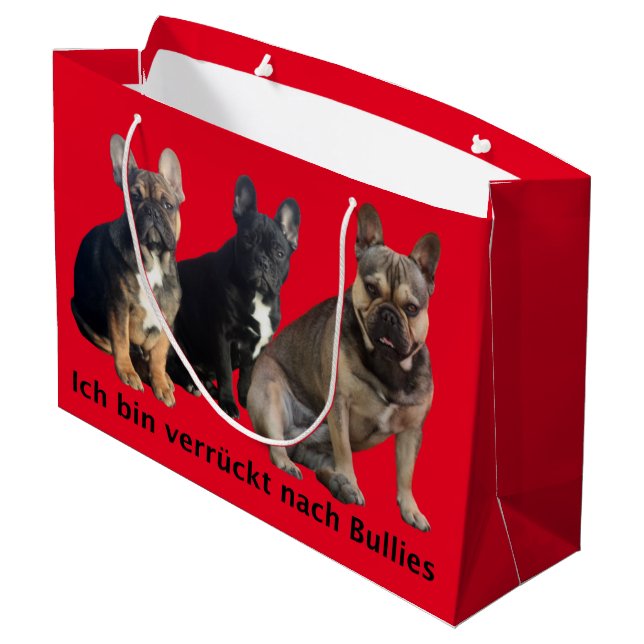French Bulldog gift bag (Back Angled)
