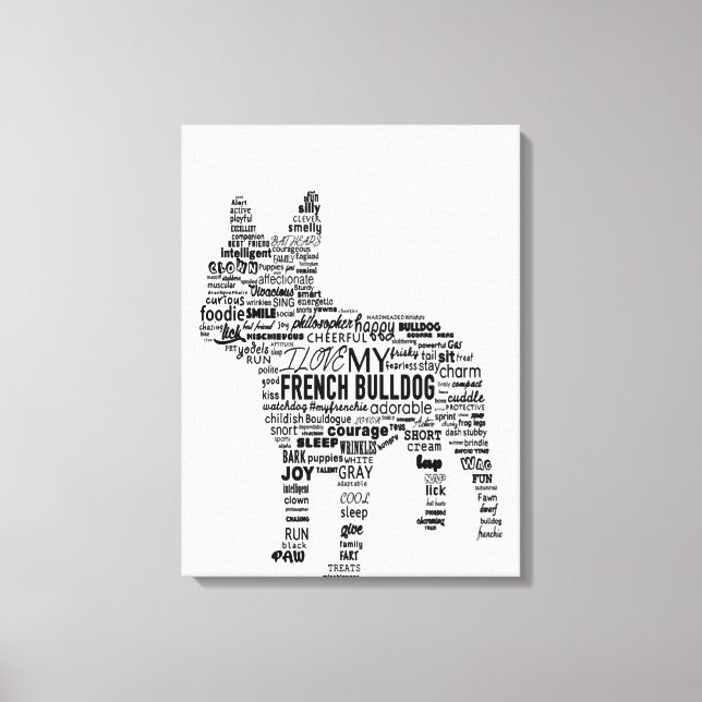 French Bulldog Gift Canvas Print (Front)