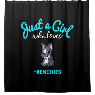 french bulldog gift girls kids french bulldog shower curtain
