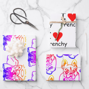 French bulldog gift paper