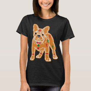 French Bulldog Gingerbread Dog Pet Lovers Christma T-Shirt