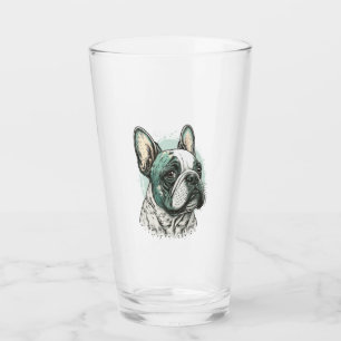 French bulldog glass