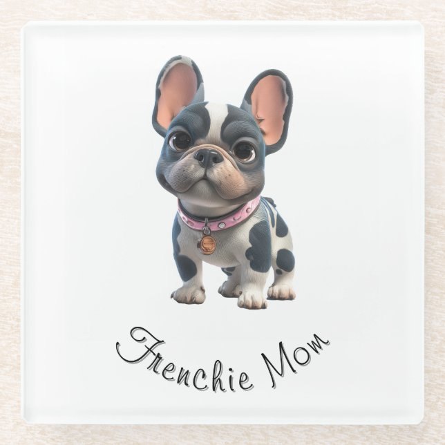 French Bulldog Glass Coaster (Front)
