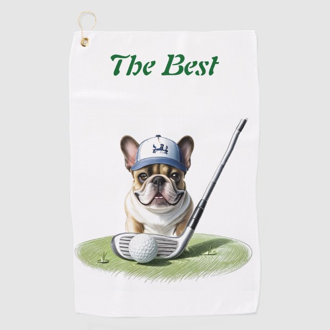 French Bulldog golf course vacation Bulldog Towel (Front)