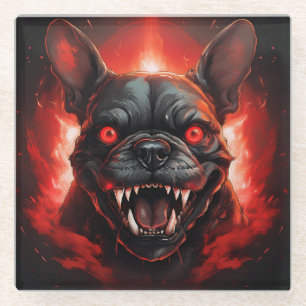 French Bulldog Gone Wrong Glass Coaster