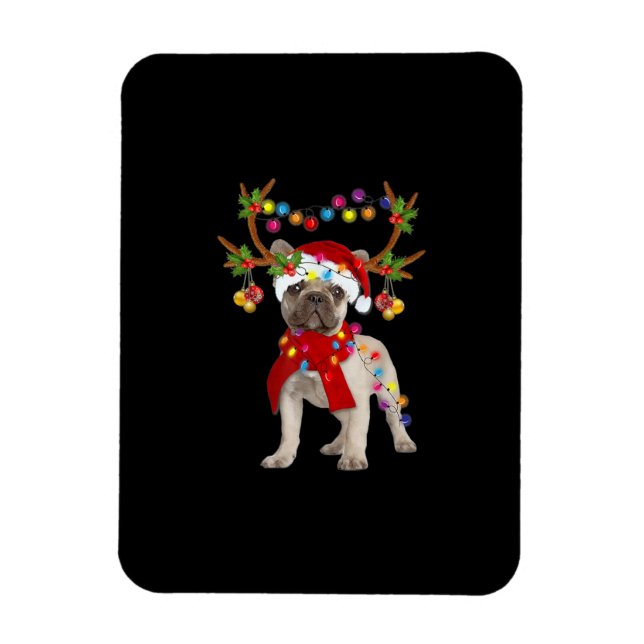 French Bulldog Gorgeous Reindeer Christmas Tree Magnet (Vertical)