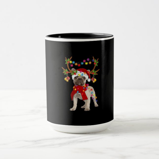 French Bulldog Gorgeous Reindeer Christmas Tree Mug (Center)