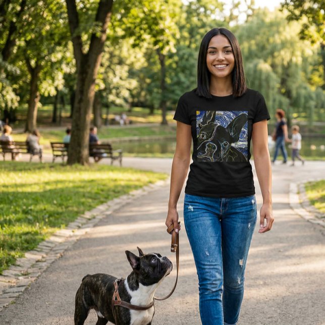 French Bulldog Graphic Art T-Shirt (French Bulldog T-Shirt)