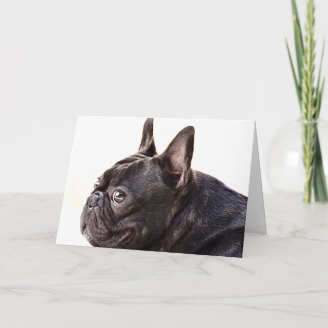 French Bulldog greeting card (Front)