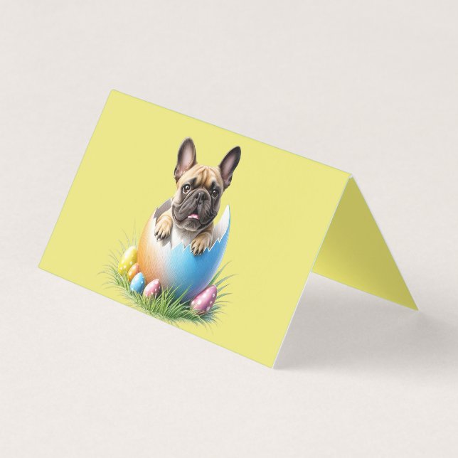 French Bulldog Greeting Card Easter (Front)