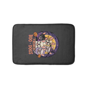 French Bulldog Halloween Boo Dogs Vector Bath Mat