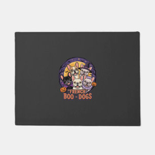 French Bulldog Halloween Boo Dogs Vector Doormat