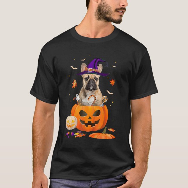 French Bulldog Halloween Costume  Halloween Dog T-Shirt (Front)