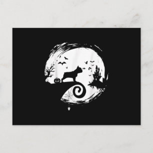 French Bulldog Halloween Costume Moon Gift Holiday Postcard