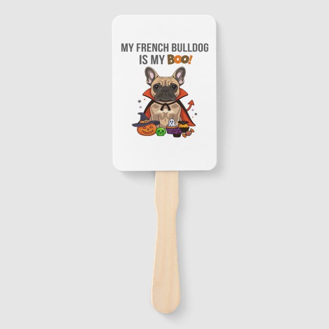 French Bulldog Halloween Costume  My French Bulldo Hand Fan (Front)