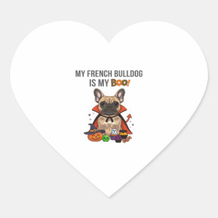 French Bulldog Halloween Costume  My French Bulldo Heart Sticker