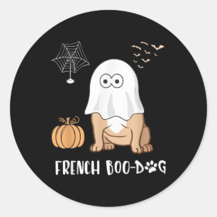 French Bulldog Halloween Cute Boo-Dog 2020 Tees Classic Round Sticker