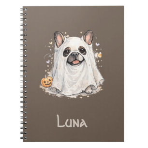 French Bulldog Halloween Cute Ghost Notebook