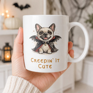 French Bulldog Halloween Cute Vampire Bat Coffee Mug