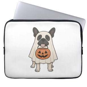 French Bulldog Halloween Dog Ghost Laptop Sleeve