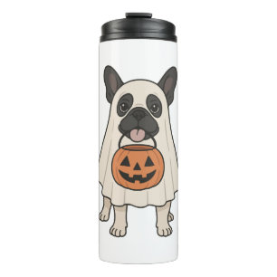 French Bulldog Halloween Dog Ghost Thermal Tumbler
