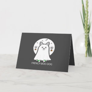 French Bulldog Halloween French Boo Dog Gift Holiday Card
