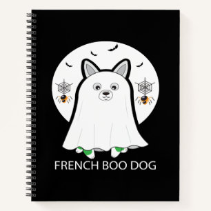 French Bulldog Halloween French Boo Dog Gift Notebook