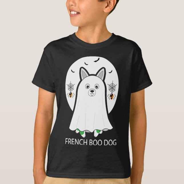 French Bulldog Halloween French Boo Dog T-Shirt (Front)