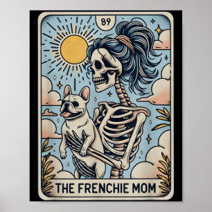 French Bulldog Halloween French Bulldog Skeleton Poster
