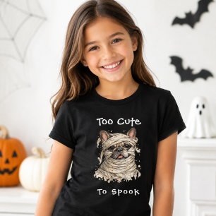 French Bulldog Halloween Girl Cute Mummy T-Shirt