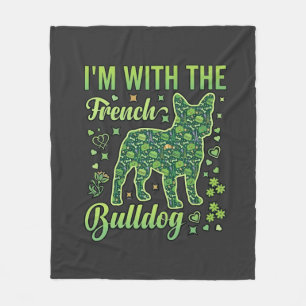 French Bulldog Halloween Macaron Eiffel Tower_1 Fleece Blanket