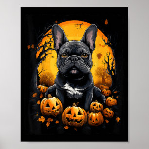 French Bulldog Halloween Poster