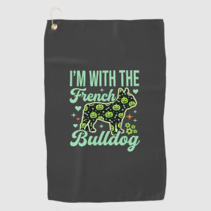 French Bulldog Halloween Pumpkin Pattern Design Golf Towel