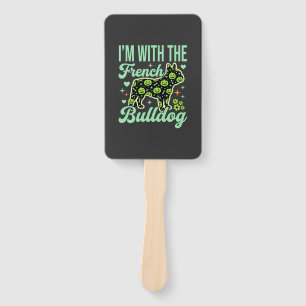 French Bulldog Halloween Pumpkin Pattern Design Hand Fan