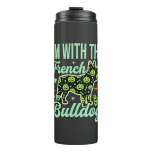 French Bulldog Halloween Pumpkin Pattern Design Thermal Tumbler