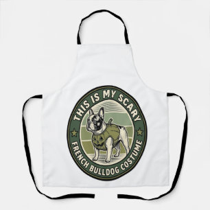 French Bulldog Halloween Scary Costume Apron