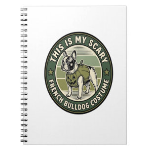 French Bulldog Halloween Scary Costume Notebook