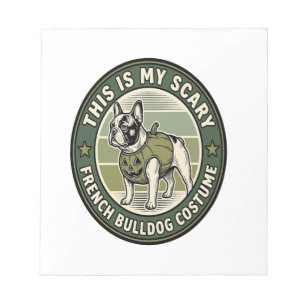 French Bulldog Halloween Scary Costume Notepad