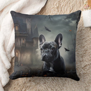 French Bulldog Halloween Scary Cushion