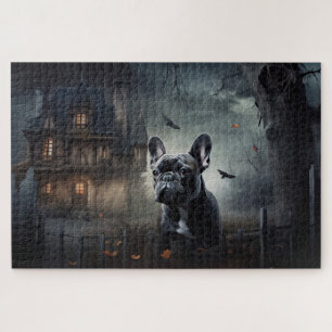 French Bulldog Halloween Scary Jigsaw Puzzle