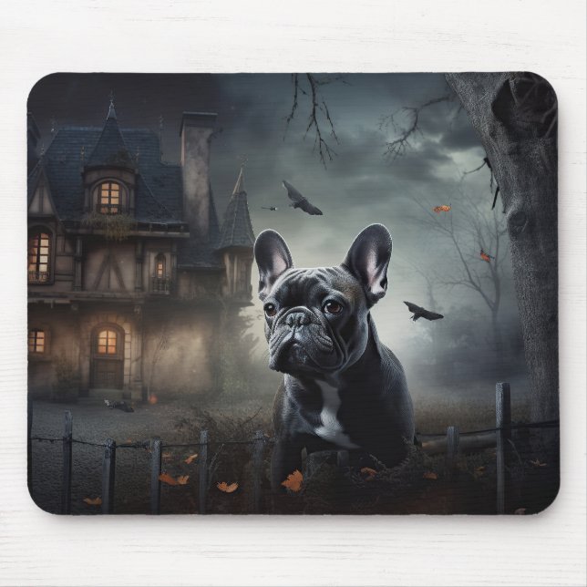 French Bulldog Halloween Scary Mouse Mat (Front)