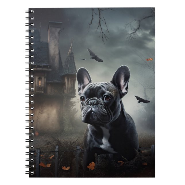 French Bulldog Halloween Scary Notebook (Front)